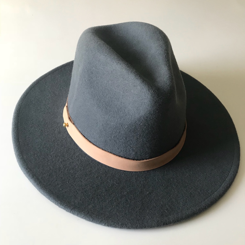 Lack Of Color Gray Fedora With Tan Band